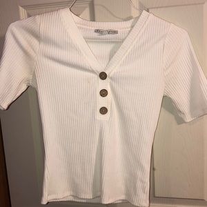 White blouse with buttons